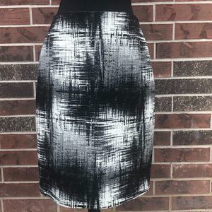 WORTH  Wool Blend Short Skirt in Black/White Size  6